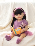 Интерактивная говорящая силиконовая кукла Реборн девочка Изабелла, 55 см